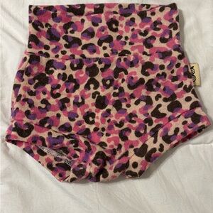Kids Leopard Print bummies in Pink and Black